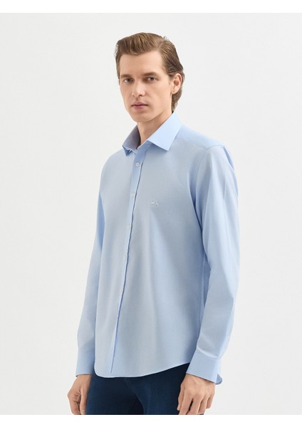 Erkek Slım Fıt Gömlek-Açık Mavi fiyatları