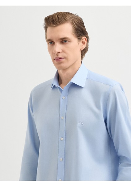 Erkek Slım Fıt Gömlek-Açık Mavi fırsatları