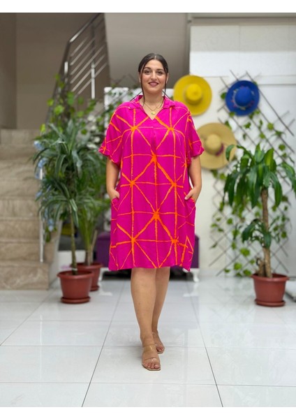 VN18115 Viskon Venedik Elbise