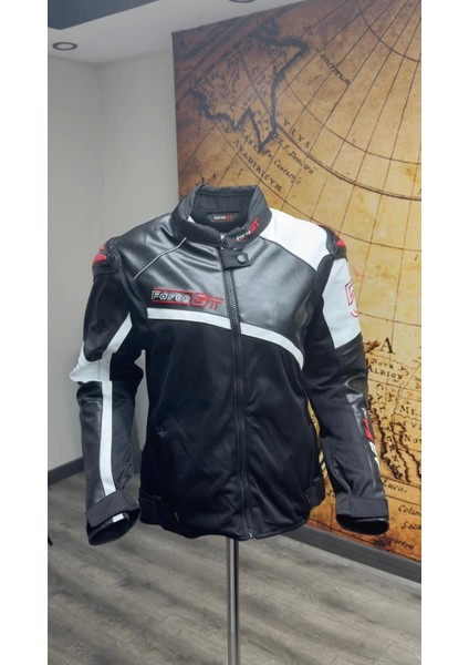 AR54 Deri Kadın Motorsiklet Montu