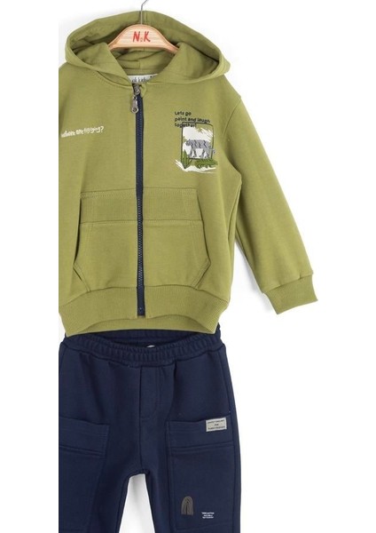 Erkek Bebek Paint Eşofman Takım 1-4 Yaş Yeşil modelleri