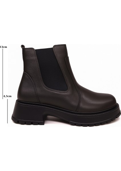 Kadın Hakiki Gerçek Deri Lastikli Kısa Siyah Bot fırsatları