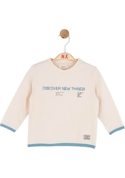 Erkek Bebek New Sweatshirt 1-4 Yaş Mavi