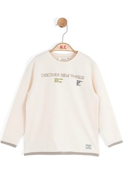 Erkek Bebek New Sweatshirt 1-4 Yaş Gri