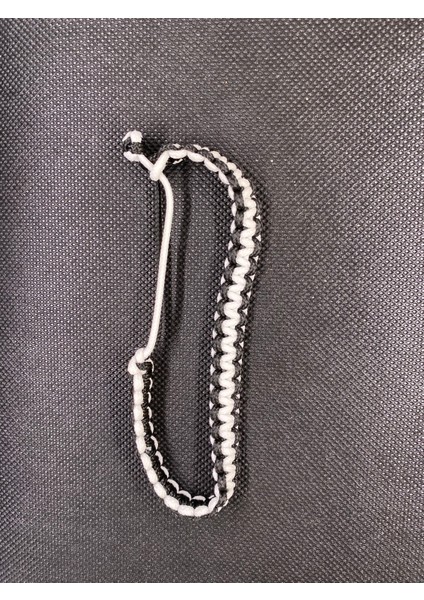 Siyah Beyaz Ince Paracord Bileklik fiyatları
