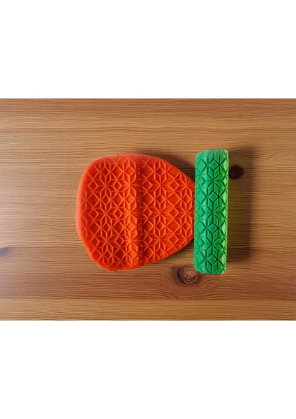 Model 012 - Polimer Kil Doku Oklavası / Seramik Çamuru Desen Rulosu fırsatları