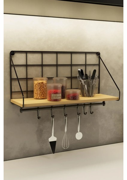 Duvar Rafı Metal Duvar Rafı Modern Askı ve Kanca