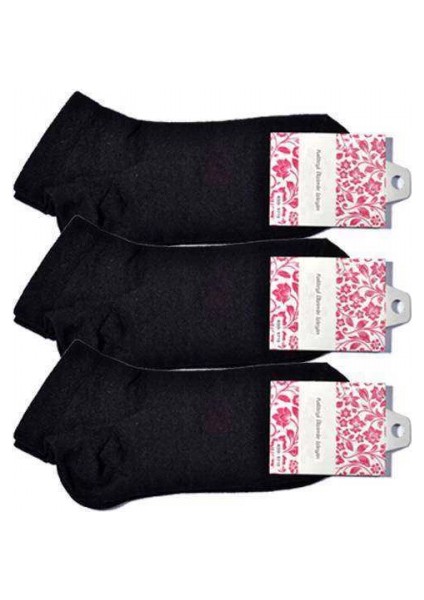 Siyah Kadın Bilek Çorap 3 Çift