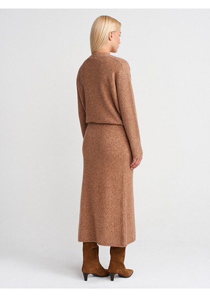 80115 Beli Lastikli Triko Etek-K.bej Mel. fiyatları