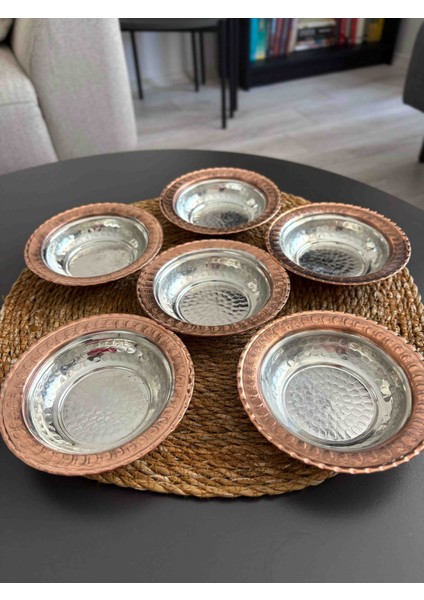 Bakır Kahvaltılık 6 Lı Çerezlik Sunumluk 12.5 cm Meze Tabağı fiyatları