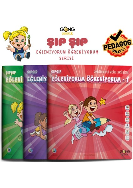 Okul Öncesi Eğitici Etkinlikli Eğleniyorum Öğreniyorum Çocuk Kitap Seti 36 Sayfa