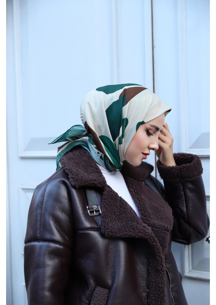 Yaprak Desenli Eşarp Zümrüt fiyatları