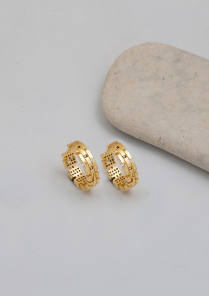 Rolex Tasarım Halka Altın Küpe modelleri