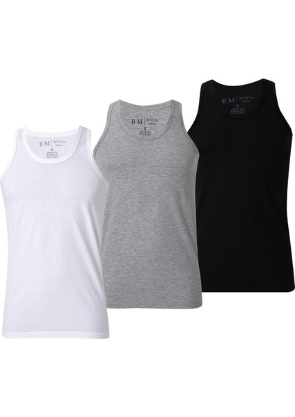 Erkek Atlet Premium 3'lü Kutu Penye Süprem %100 Pamuk