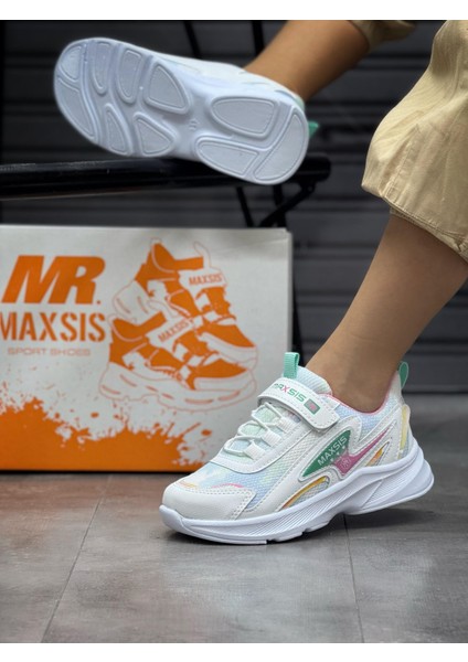 MAXSİS Çocuk Spor Ayakkabı Poli Taban Kauçuklu kutulu Baskılı