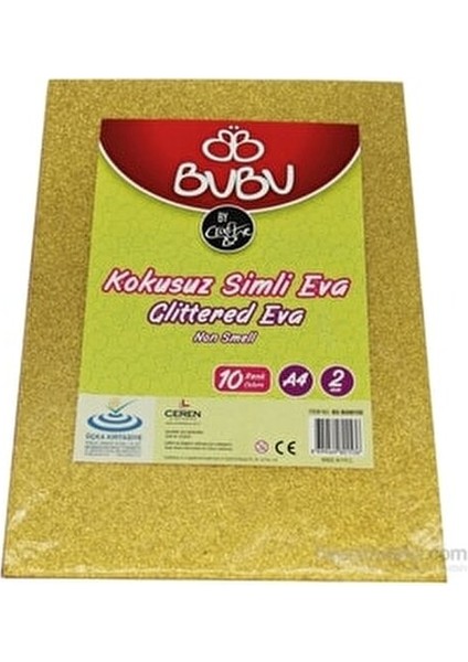 Simli EVA Elişi Kağıdı Seti 20x30 cm 10 Renk Kokusuz ve Kanserojen Madde İçermeyen fiyatları