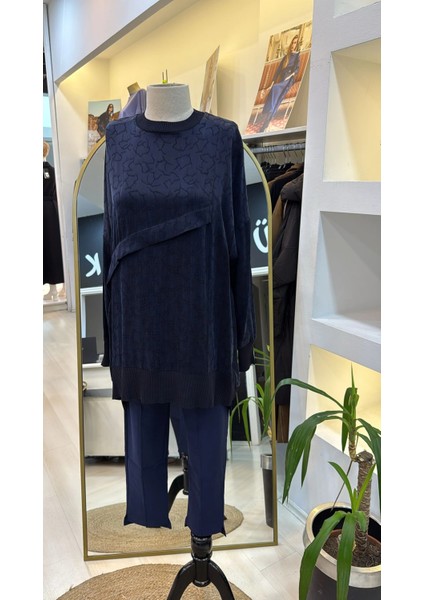 Lacivert 3003 Ipek Tunik