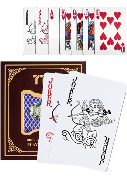 Mavi Pvc Plastik Su Geçirmez iskambil Oyun Kağıdı cin387mv