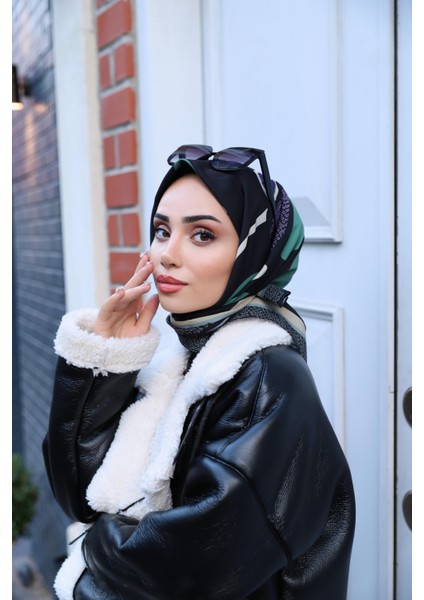 Yaprak Desenli Eşarp Siyah fiyatları