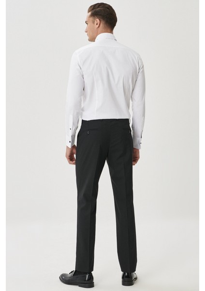 AC&Co / Altınyıldız Classics Erkek Siyah Regular Fit Normal Kesim Yan Cepli Esnek Klasik Pantolon indirimleri