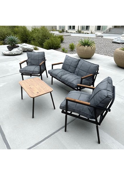 2+1+1 Zen Bahçe Takımı, Balkon, Bahçe, Cafe Mobilyası, Pofuduk Metal Çay Seti fiyatları