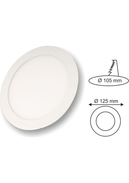 6W Beyaz LED Panel Armatür - Yüksek Verimlilik, Cıva İçermeyen, Yuvarlak, Enerji Tasarruflu ve Modern Tasarım modelleri