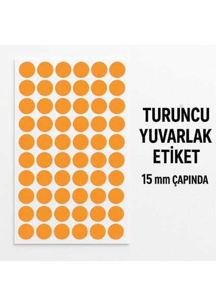 Yuvarlak Etiket 10 Renk 3 Farklı Boyut -Noktalama,işaretleme Etiketleri