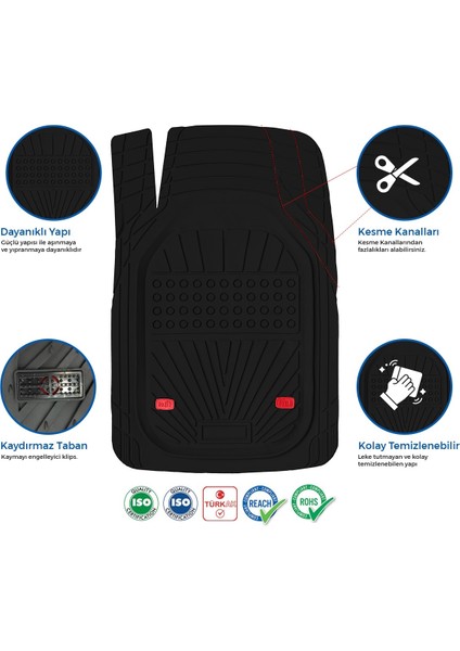 Skoda Roomster 2006 - 2015 Uyumlu Paspas Seti PP062A1 indirimleri