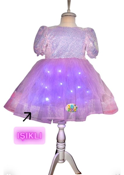 Payetli Mor Işıklı Elbise Kostüm + Mor Bubble Saç + Mor Topuklu Ayakkabı Seti Kuromi Düğün Parti Satıcının Ortalama Ürün Puanı 4.7