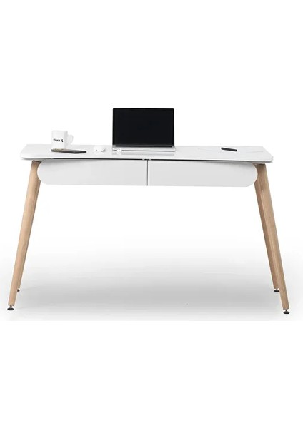 Çalışma Masası Flora Logo Bilgisayar | Öğrenci Çalışma Masası| Meşe | Beyaz indirimleri