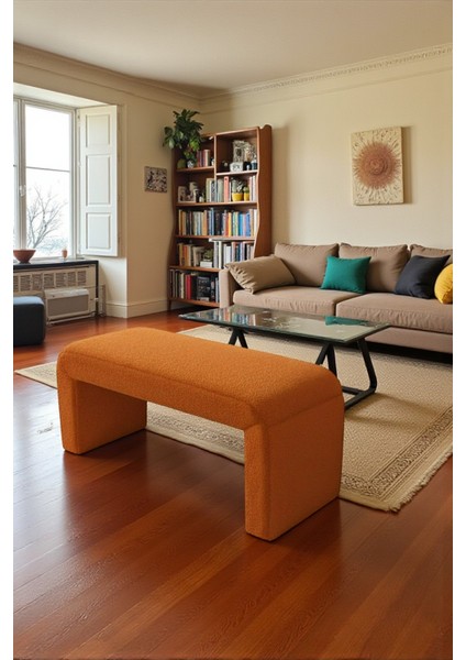 Bellara Teddy Kumaş Yatak Ucu Pufu – Modern Dikdörtgen Bench modelleri