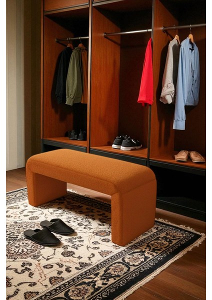 Bellara Teddy Kumaş Yatak Ucu Pufu – Modern Dikdörtgen Bench fırsatları