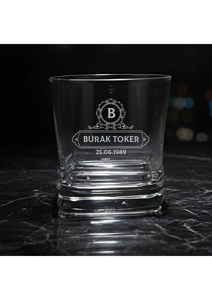 Kişiye Özel Lazer Kazımalı Viski Bardağı – Charcoal Serisi Elegan Bardak Hediyelik fiyatları