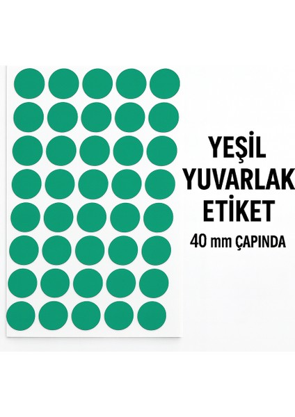 Yuvarlak Etiket 10 Renk 3 Farklı Boyut -Noktalama,işaretleme Etiketleri
