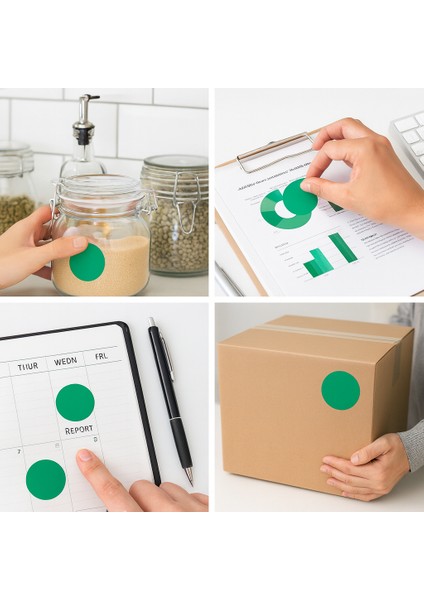 Yuvarlak Etiket 10 Renk 3 Farklı Boyut -Noktalama,işaretleme Etiketleri fiyatları