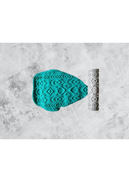 Model 013 - Polimer Kil Doku Oklavası / Seramik Çamuru Desen Rulosu