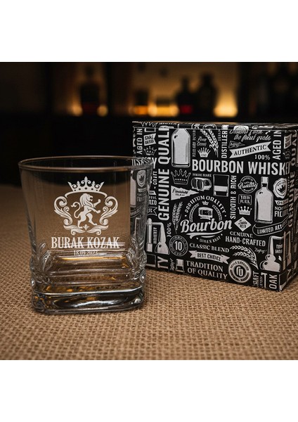 Babaya Özel Kişiselleştirilebilir Viski Kadehi – Thunder Serisi Isim Yazılı Elegan Bardak