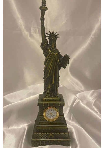 Özgürlük Anıtı Heykeli Saatli New York'un Sembolü Özgürlük Heykeli