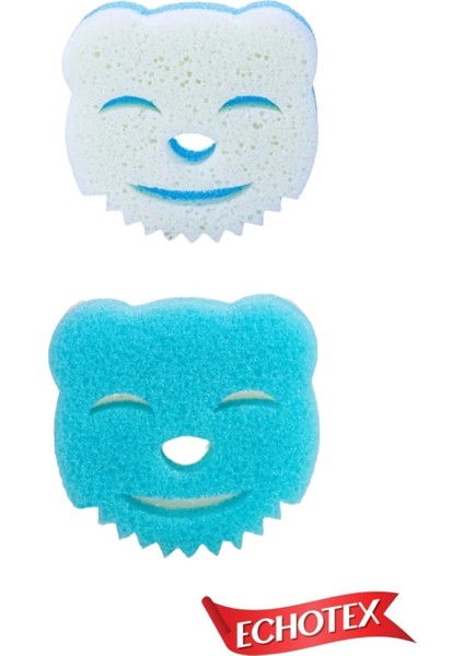 2 Adet Gülen Yüz Bulaşık Süngeri Çizmez Çok Fonksiyonlu Sünger indirimleri