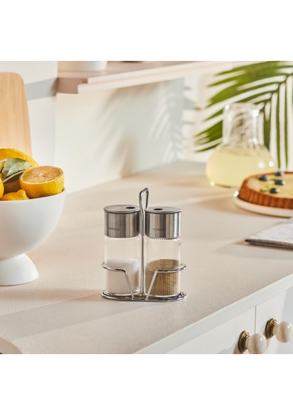 Ripple Standlı Tuzluk ve Biberlik Inox fiyatları