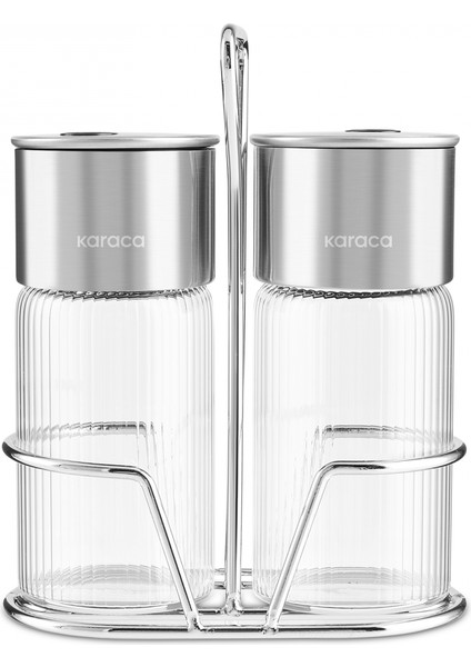 Ripple Standlı Tuzluk ve Biberlik Inox indirimleri