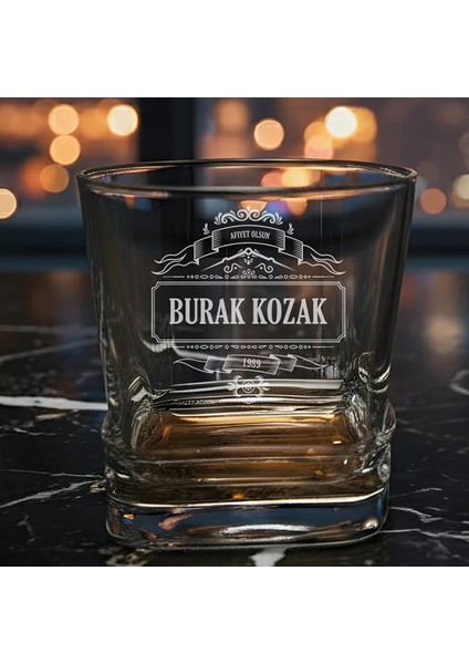 Sevgiliye Özel Isim Yazılı Viski Bardağı – Topaz Serisi Elegan Lazer Kazımalı Hediyelik fiyatları
