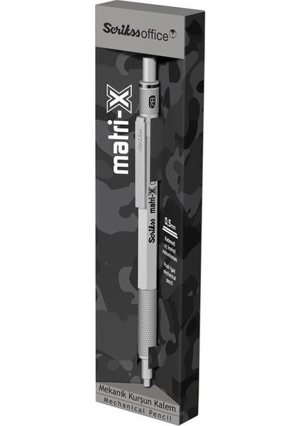 Scrıkss Matrı-X Versatil Kalem 0.5 Şeffaf Ambalaj Açık Gri