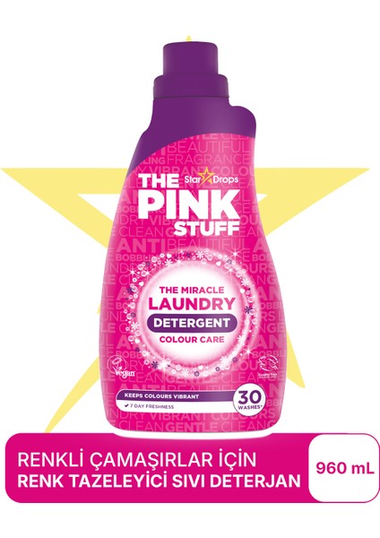 Renkli Çamaşırlar Için Sıvı Deterjan/ Canlı Renkler/ 7 Gün Tazelik/ 30 Yıkama /960ML