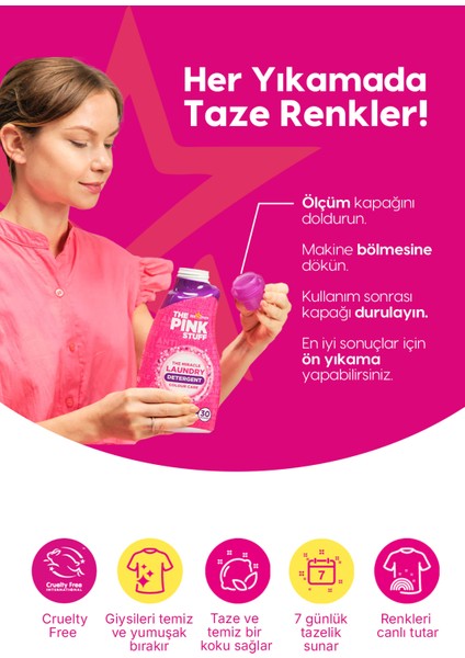 Renkli Çamaşırlar Için Sıvı Deterjan/ Canlı Renkler/ 7 Gün Tazelik/ 30 Yıkama /960ML fiyatları