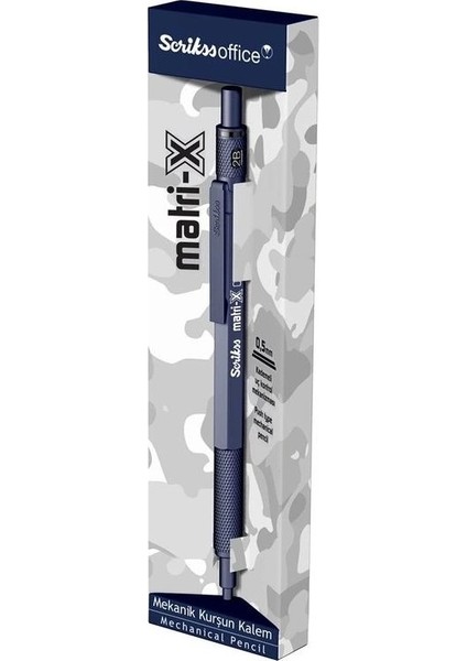Scrıkss Matrı-X Versatil Kalem 0.5 Şeffaf Ambalaj Lacivert