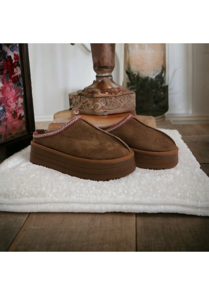 Kadın Şeritli Terlik Kalın Taban