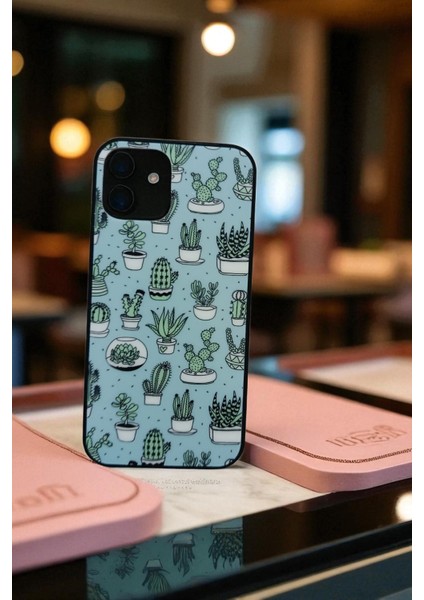 Apple iPhone 11 Pro Uyumlu Kaktüs Baskılı Silikon Kılıf