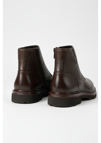 Hakiki Deri Kahverengi Fermuarlı Chelsea Erkek Kışlık Bot LUASS27AL0044 indirimleri