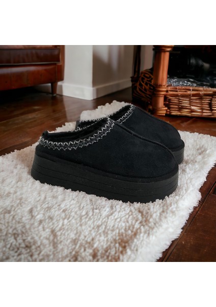 Kadın Şeritli Terlik Kalın Taban